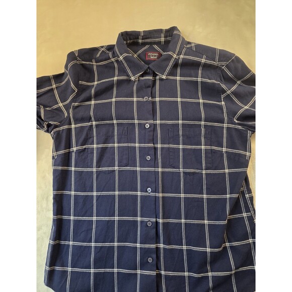 UNTUCKit Women's Size 8 Michelot Medium Blue Plaid Button Up Shirt - Picture 4 of 7